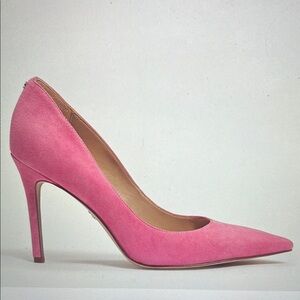 NWT: Sam Edelman Hazel Confetti  Pink Suede Stiletto Pointed Toe Pumps Size 7.5
